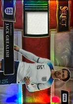 Jack Grealish - Inglaterra - Select Memorabilia	- Paralela Silver Prizm - Jersey - #SM-JGH